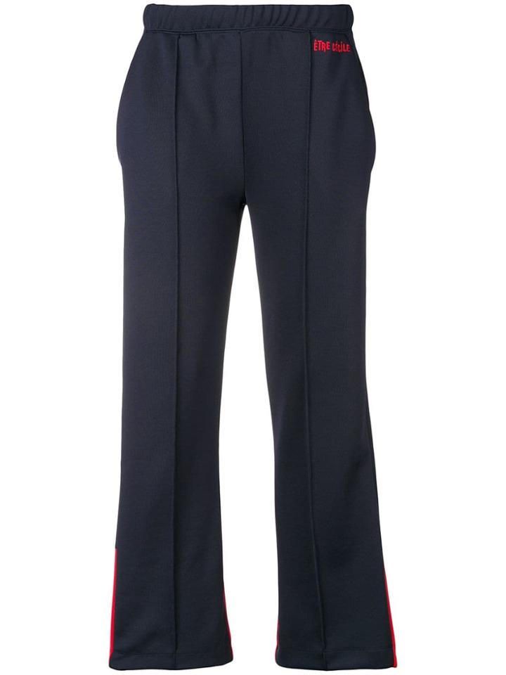 Être Cécile Cropped Track Pants - Blue