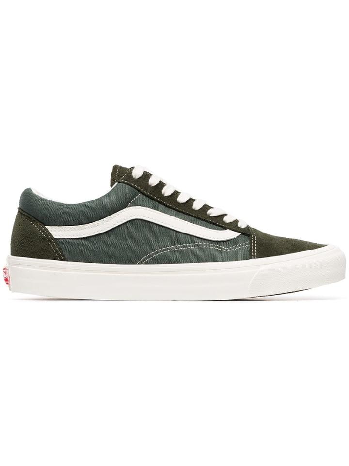 Vans Old Skool Suede, Canvas And Rubber Sneakers - Green