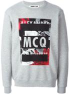 Mcq Alexander Mcqueen Logo Print Sweatshirt, Men's, Size: Xl, Grey, Cotton