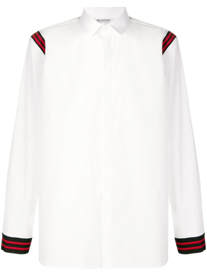 Neil Barrett Button Down Shirt - 1911 White+black+red