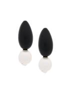 Monies Drop Earrings - Black