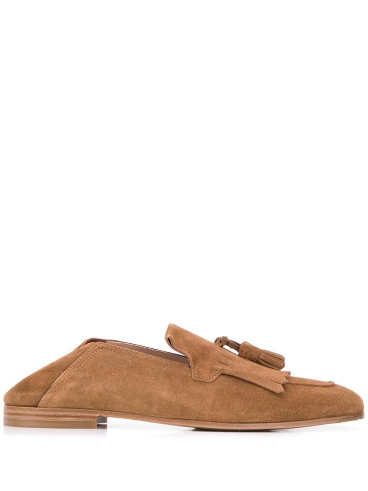 Salvatore Ferragamo Tassel Detai Loafers - Brown