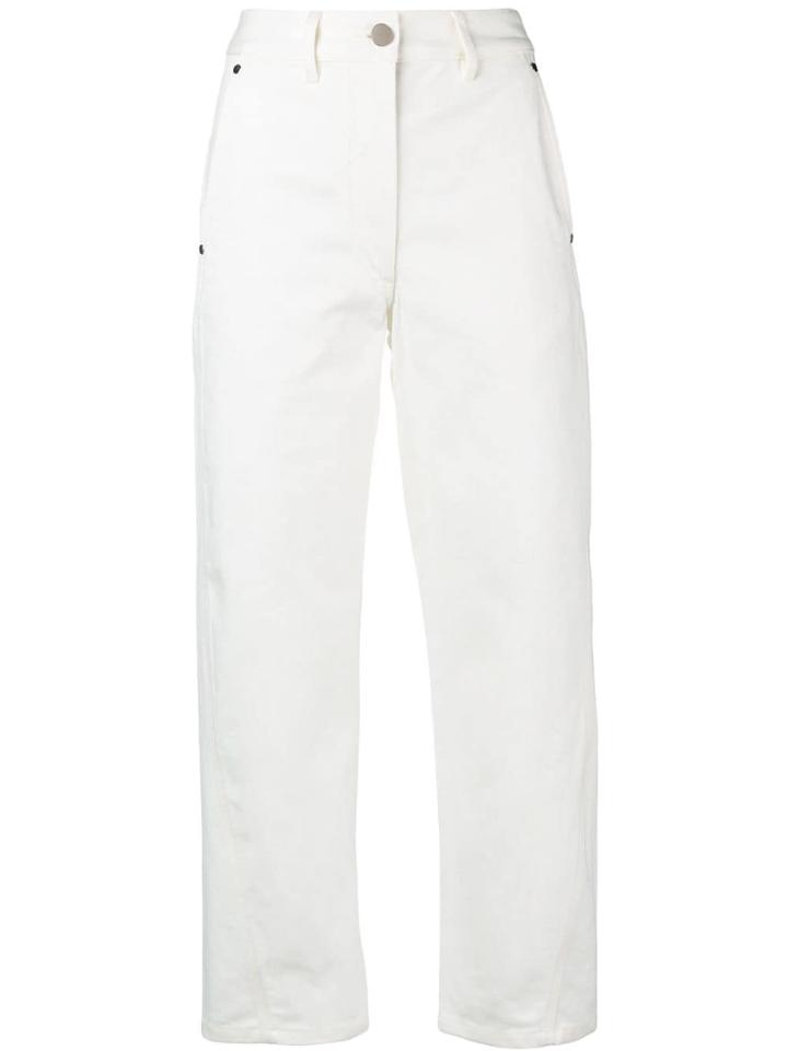 Lemaire Plain Straight Trousers - White