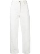 Lemaire Plain Straight Trousers - White