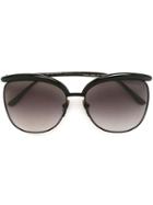Bottega Veneta Eyewear Round Frame Sunglasses, Adult Unisex, Black, Acetate/titanium