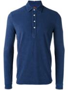 Mp Massimo Piombo Towell Long Sleeve Polo Shirt - Blue