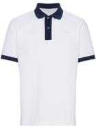 Prada Bi-colour Short Sleeve Polo Shirt - White