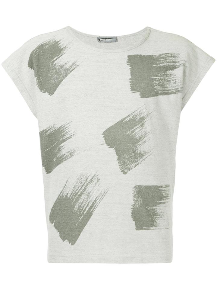 Issey Miyake Vintage Brushstroke-print T-shirt - Grey
