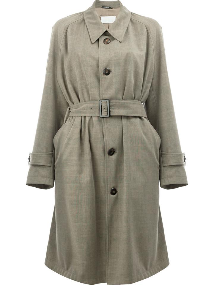 Maison Margiela Belted Trench Coat, Women's, Size: 44, Nude/neutrals, Cotton/viscose/virgin Wool