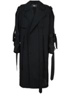 Yang Li Long Buckle Coat - Black