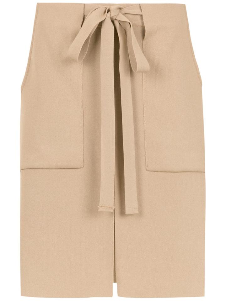 Egrey Drawstring Knit Skirt - Neutrals