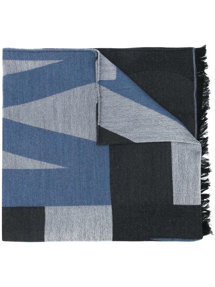 Jimmy Choo Jude Colour-block Scarf - Blue