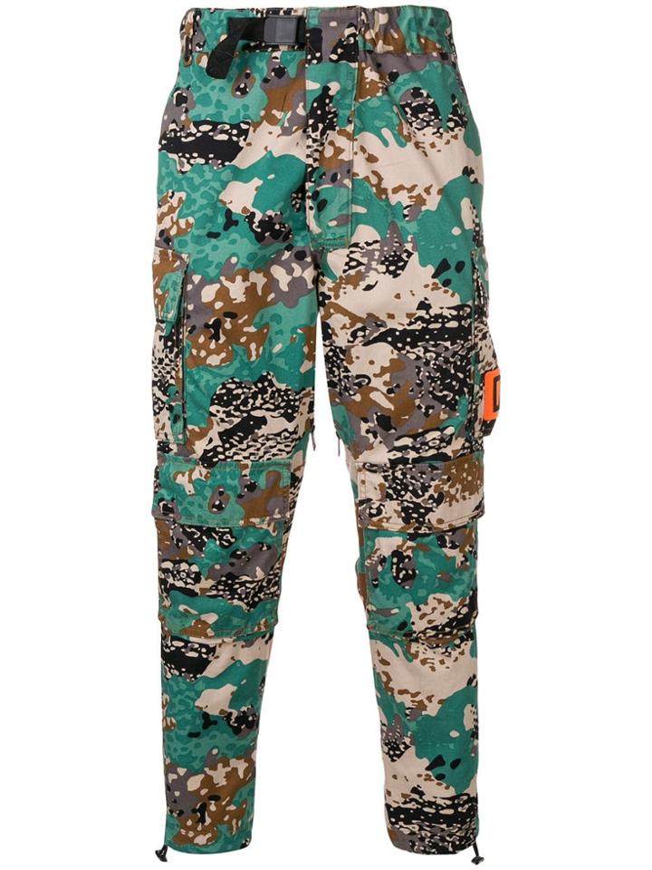 Diesel Cargo Trousers With Inner-leg Zips - Green