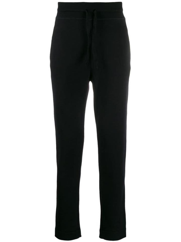 Transit Knitted Slim-fit Track Pants - Black