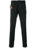 Pt01 Patch Detail Trousers - Blue