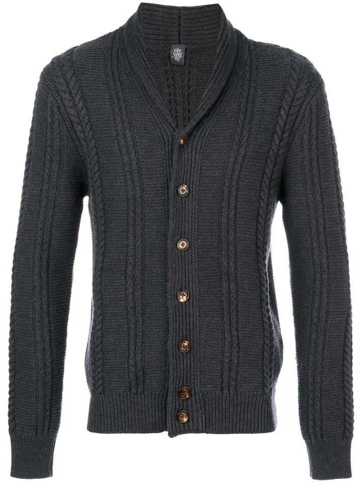Eleventy - V Neck Cardigan - Men - Virgin Wool - S, Grey, Virgin Wool