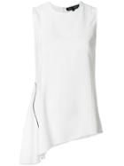 Proenza Schouler Sleeveless Asymmetric Blouse - White