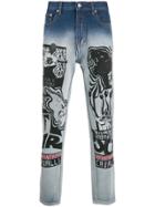 Just Cavalli Printed Tapered Jeans - Blue