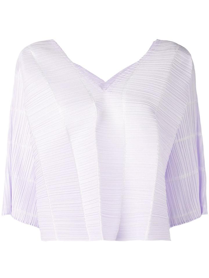 Pleats Please By Issey Miyake Pata Pata Top - Purple