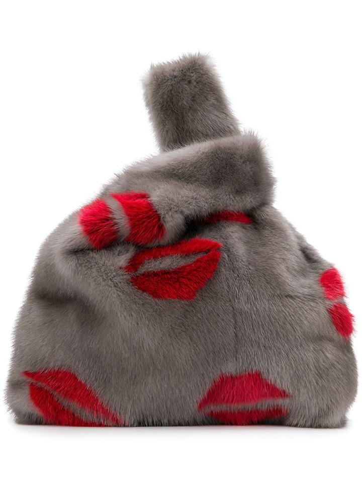 Simonetta Ravizza Fluffy Lips Tote Bag - Grey