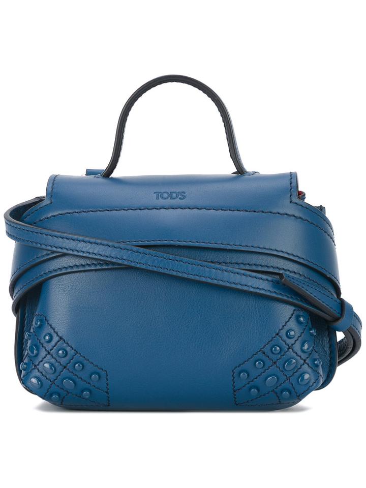 Tod's - Small Studded Clutch - Men - Calf Leather - One Size, Blue, Calf Leather