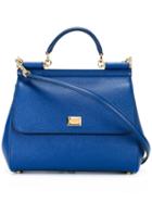 Dolce & Gabbana - 'sicily' Tote - Women - Calf Leather - One Size, Women's, Blue, Calf Leather