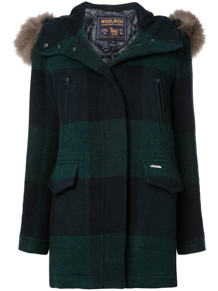 Woolrich Mckenzie Checked Coat - Blue