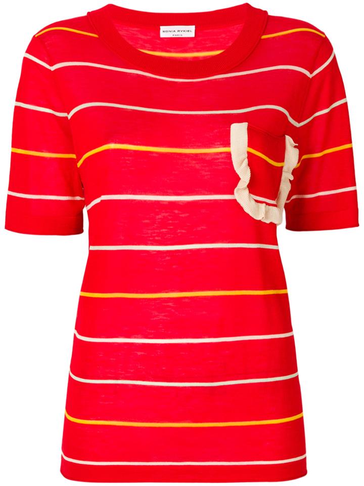 Sonia Rykiel Chest Pocket T-shirt - Red