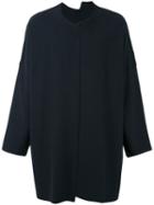 Yohji Yamamoto - Asymmetric Sweatshirt - Unisex - Cotton/lyocell - 2, Black, Cotton/lyocell