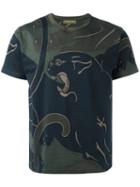 Valentino Valentino Garavani Panther T-shirt, Men's, Size: Medium, Green, Cotton