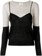 Isa Arfen Embroidered Fitted Sweater - Nude & Neutrals