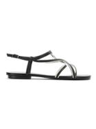Studio Chofakian Leather Strappy Sandals - Black