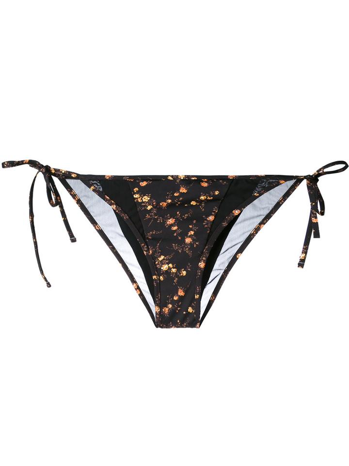 Roseanna - Blossom Bikini Bottoms - Women - Spandex/elastane/polyimide - 38, Black, Spandex/elastane/polyimide