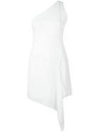 Versus One Shoulder Mini Dress, Women's, Size: 40, White, Acetate/viscose/spandex/elastane
