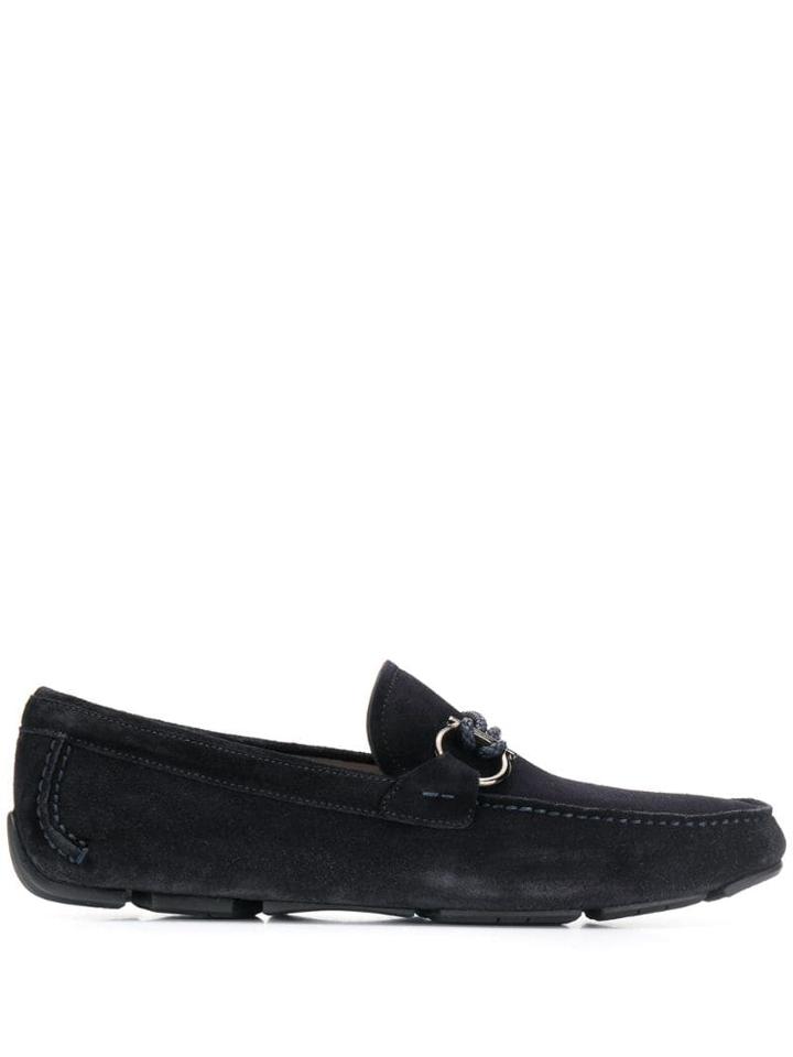 Salvatore Ferragamo Gancini Strap Loafers - Blue