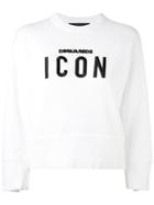 Dsquared2 'icon' Embroidered Sweatshirt - White