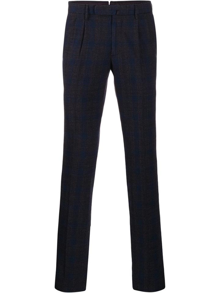 Incotex Tartan Check Suit Trousers - Black