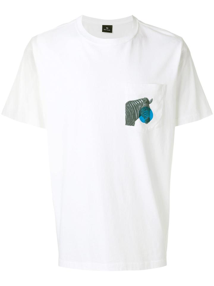 Ps By Paul Smith Zebra Print T-shirt - White