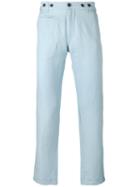 Barena Regular Trousers, Men's, Size: 52, Blue, Linen/flax/cotton/polyester