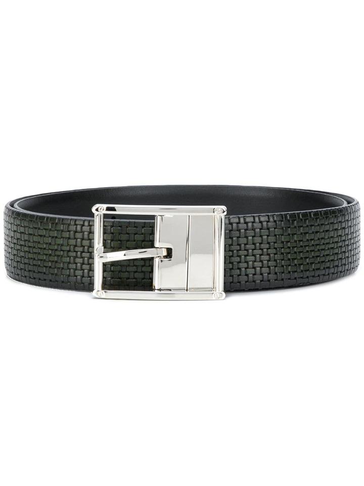 Canali Interlace Buckle Belt - Green