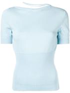 Jacquemus Cut-out Back Fitted Top - Blue