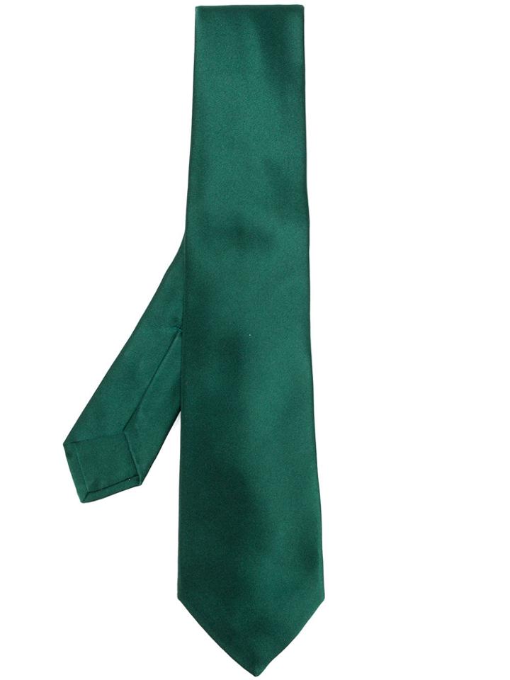 Kiton Classic Pointed Tie - Green