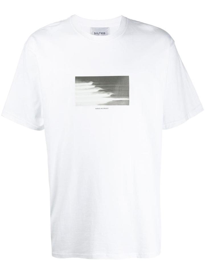 The Silted Company Waves As Drugs Print T-shirt - White
