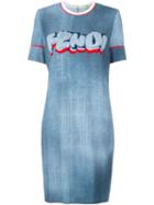 Fendi Logo Applique Shift Dress