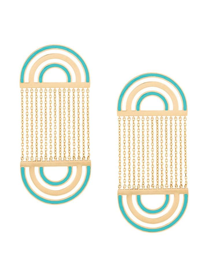 Nevernot Embellished Drop Earrings - Metallic