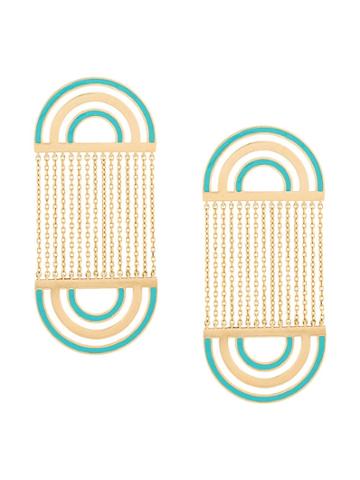 Nevernot Embellished Drop Earrings - Metallic
