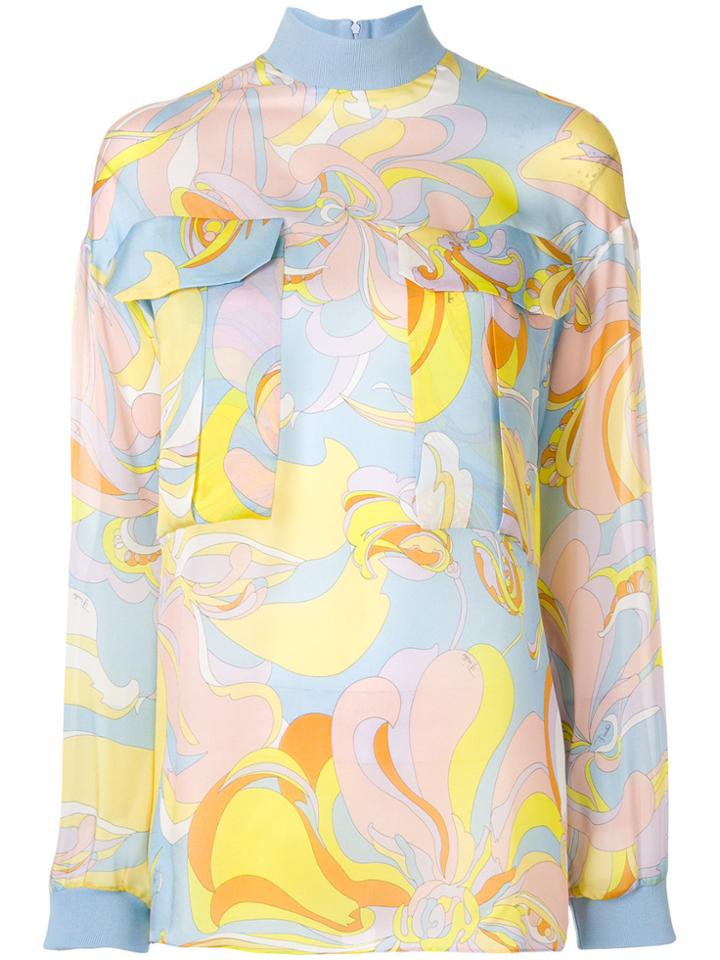 Emilio Pucci Turtle Neck Blouse - Multicolour