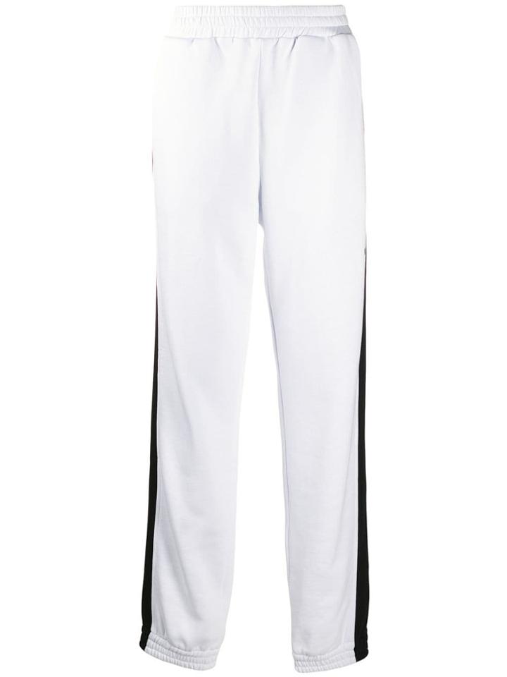 Msgm Striped Track Pants - White