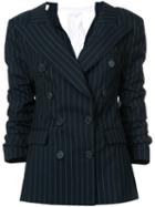 Monse - Striped Blazer - Women - Silk/spandex/elastane/wool - 8, Blue, Silk/spandex/elastane/wool