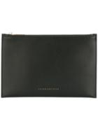 Victoria Beckham Top Zip Clutch, Women's, Black, Calf Leather/polyamide/polyurethane